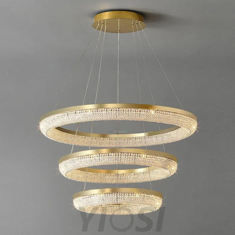 Round Crystal Ring Chandeliers - Yiosilamp