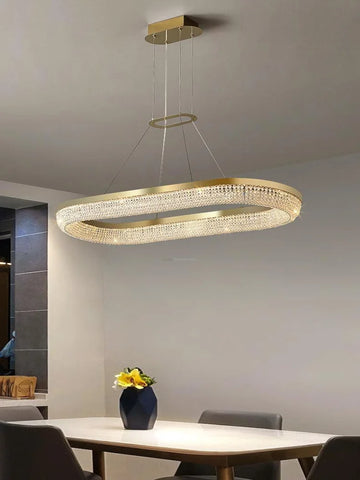 Round Crystal Ring Chandeliers - Yiosilamp