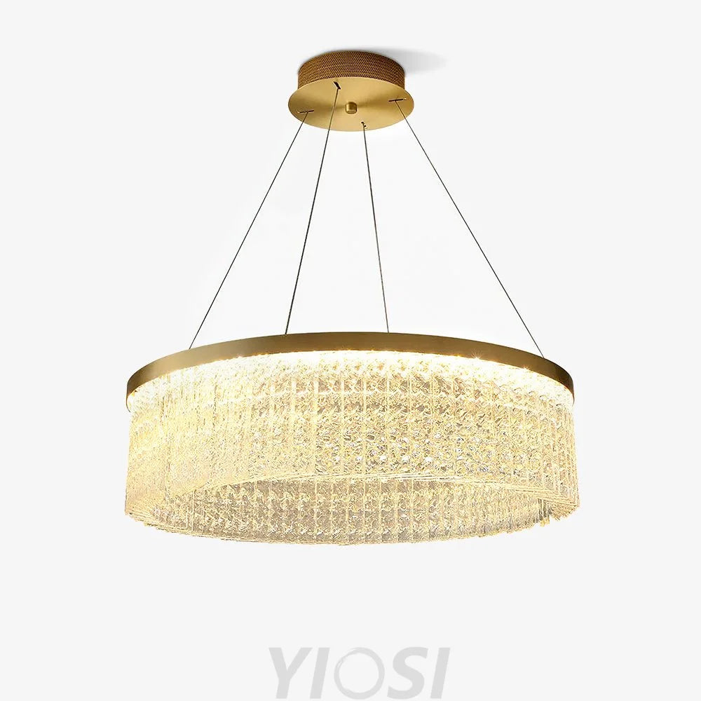 Vakkerlight Round Halo Crystal Chandelier with Copper Finish