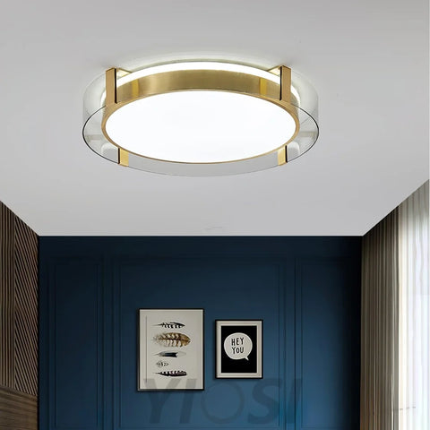 Round Low Profile Ceiling Light ∅ 15.7″ - Flush Mounts-1-Yiosilamp