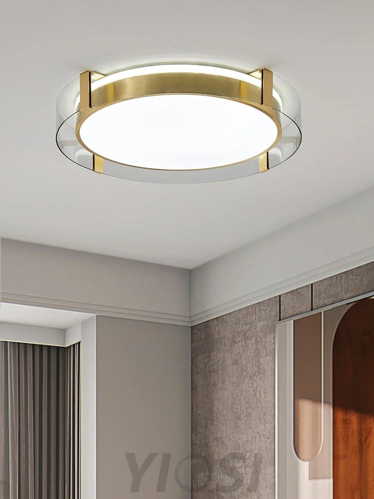 Round Low Profile Ceiling Light ∅ 15.7″ - Flush Mounts-1-Yiosilamp