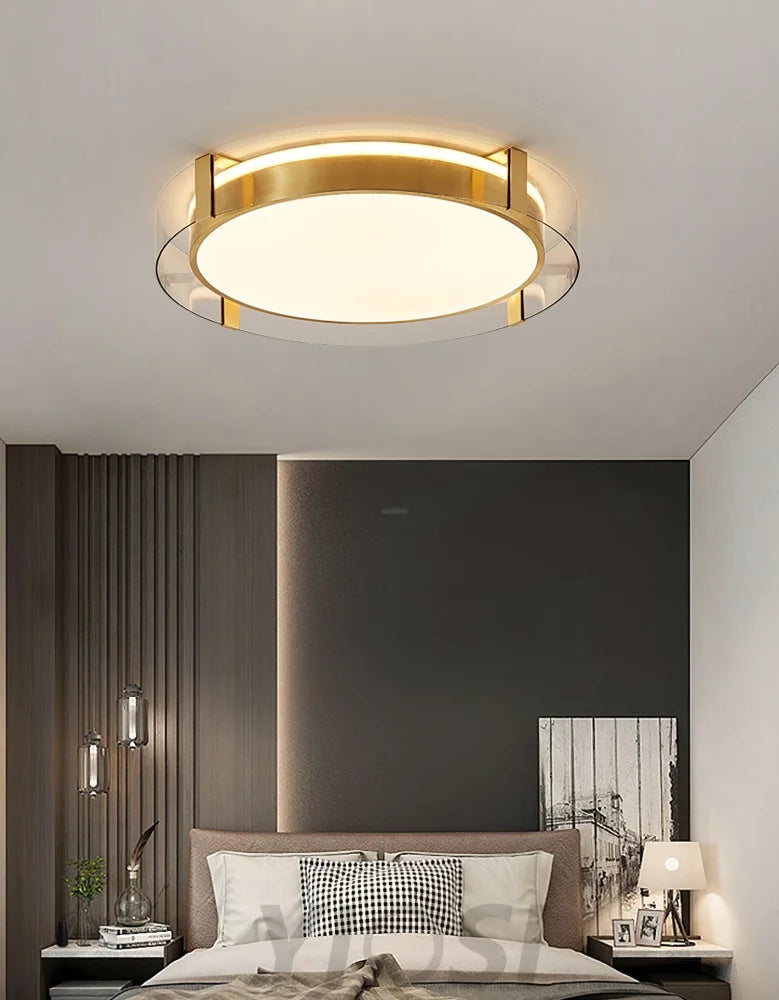 Round Low Profile Ceiling Light ∅ 15.7″ - Flush Mounts-1-Yiosilamp