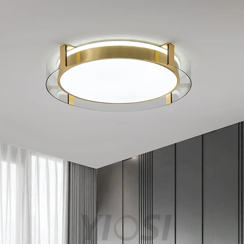 Round Low Profile Ceiling Light ∅ 15.7″ - Flush Mounts-1-Yiosilamp