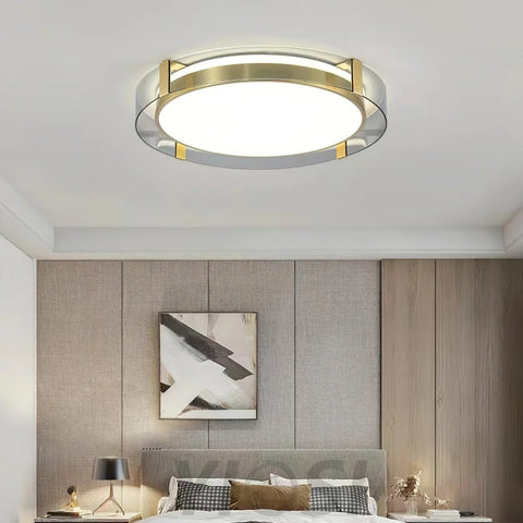 Round Low Profile Ceiling Light ∅ 15.7″ - Flush Mounts-1-Yiosilamp