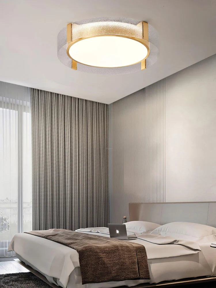 Round Low Profile Ceiling Light ∅ 15.7″ - Flush Mounts-1-Yiosilamp