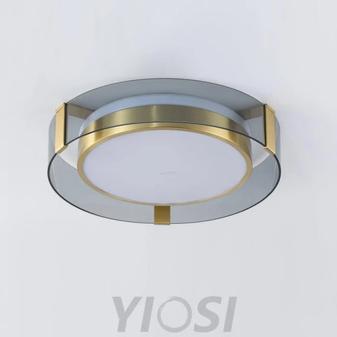 Round Low Profile Ceiling Light ∅ 15.7″ - Flush Mounts-1-Yiosilamp