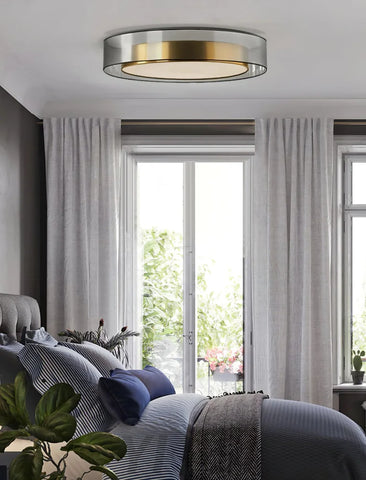 Round Low Profile Ceiling Light ∅ 15.7″ - Flush Mounts-1-Yiosilamp