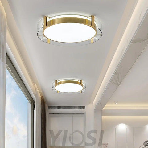Round Low Profile Ceiling Light ∅ 15.7″ - Flush Mounts-1-Yiosilamp