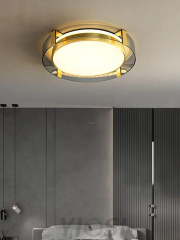 Round Low Profile Ceiling Light ∅ 15.7″ - Flush Mounts-1-Yiosilamp