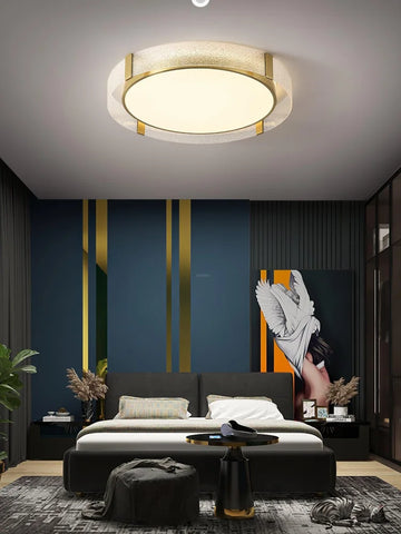Round Low Profile Ceiling Light ∅ 15.7″ - Flush Mounts-1-Yiosilamp