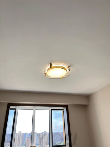 Round Low Profile Ceiling Light ∅ 15.7″ - Flush Mounts-1-Yiosilamp