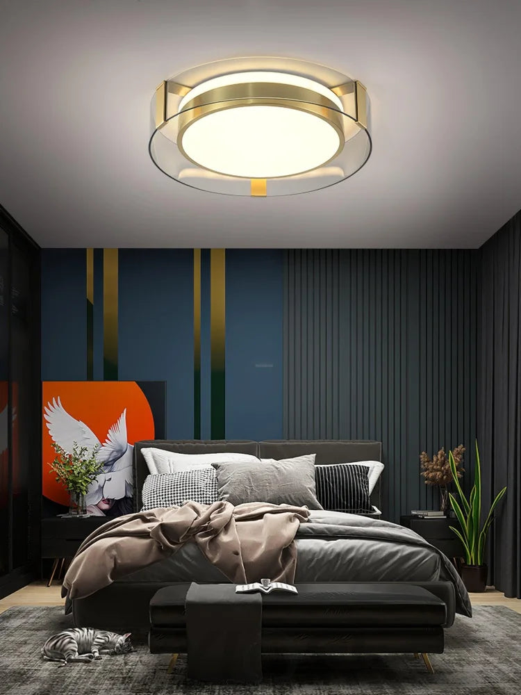 Round Low Profile Ceiling Light ∅ 15.7″ - Flush Mounts-1-Yiosilamp