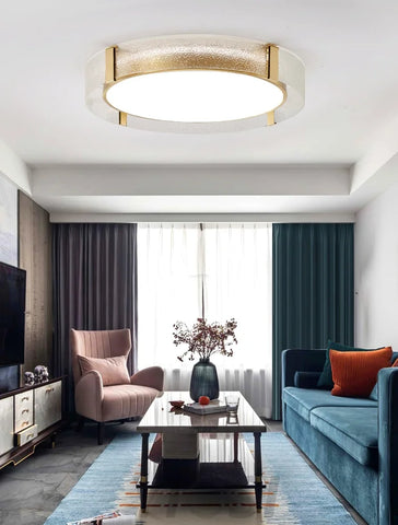 Round Low Profile Ceiling Light ∅ 15.7″ - Flush Mounts-1-Yiosilamp