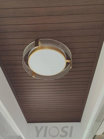 Round Low Profile Ceiling Light ∅ 15.7″ - Flush Mounts-1-Yiosilamp