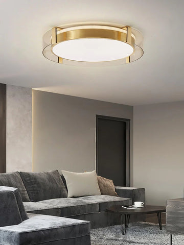 Round Low Profile Ceiling Light ∅ 15.7″ - Flush Mounts-1-Yiosilamp