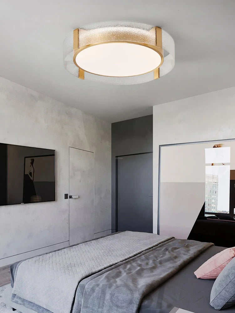 Round Low Profile Ceiling Light ∅ 15.7″ - Flush Mounts-1-Yiosilamp