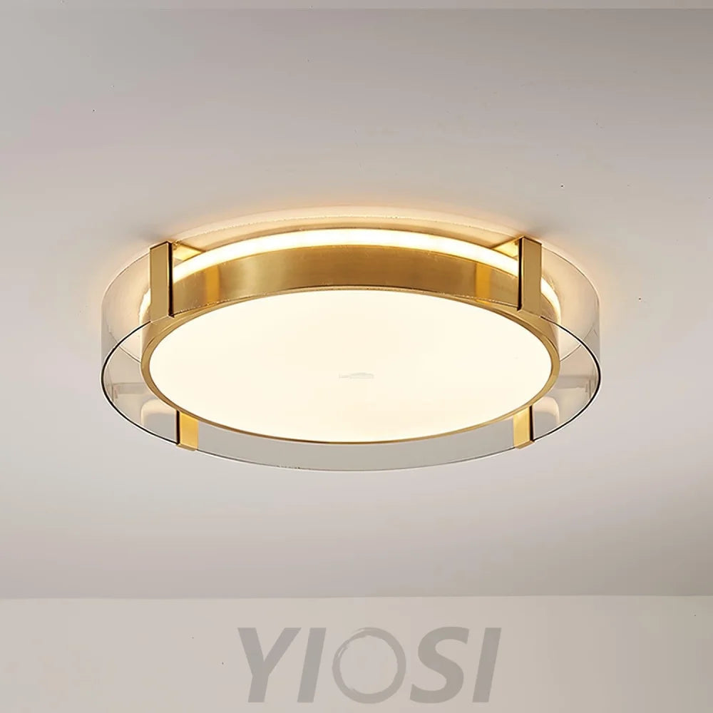 Round Low Profile Ceiling Light ∅ 15.7″ - Flush Mounts-1-Yiosilamp