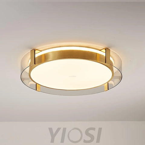Round Low Profile Ceiling Light ∅ 15.7″ - Flush Mounts-1-Yiosilamp
