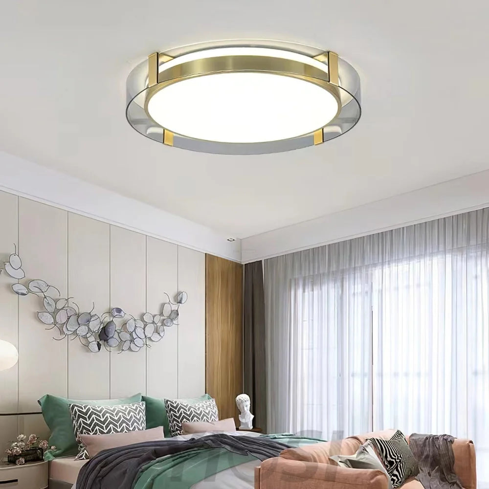 Round Low Profile Ceiling Light ∅ 15.7″ - Flush Mounts-1-Yiosilamp
