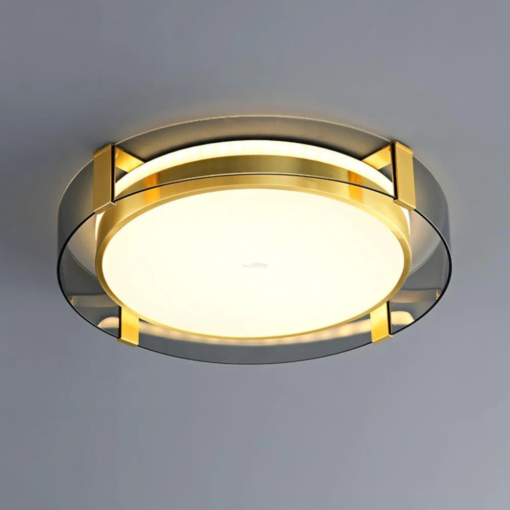 Round Low Profile Ceiling Light ∅ 15.7″ - Flush Mounts-1-Yiosilamp
