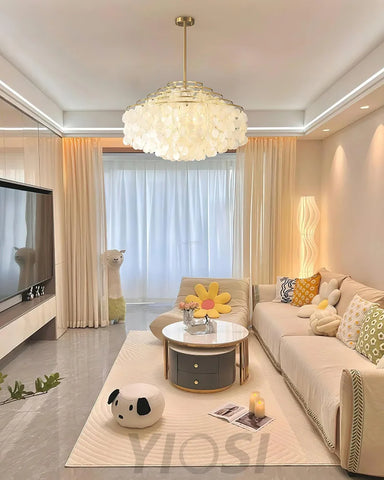 Round Shell Chandelier B with 2/3/4/5 layer - Yiosilamp