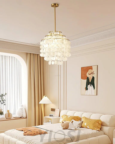 Round Shell Chandelier B with 2/3/4/5 layer - Yiosilamp