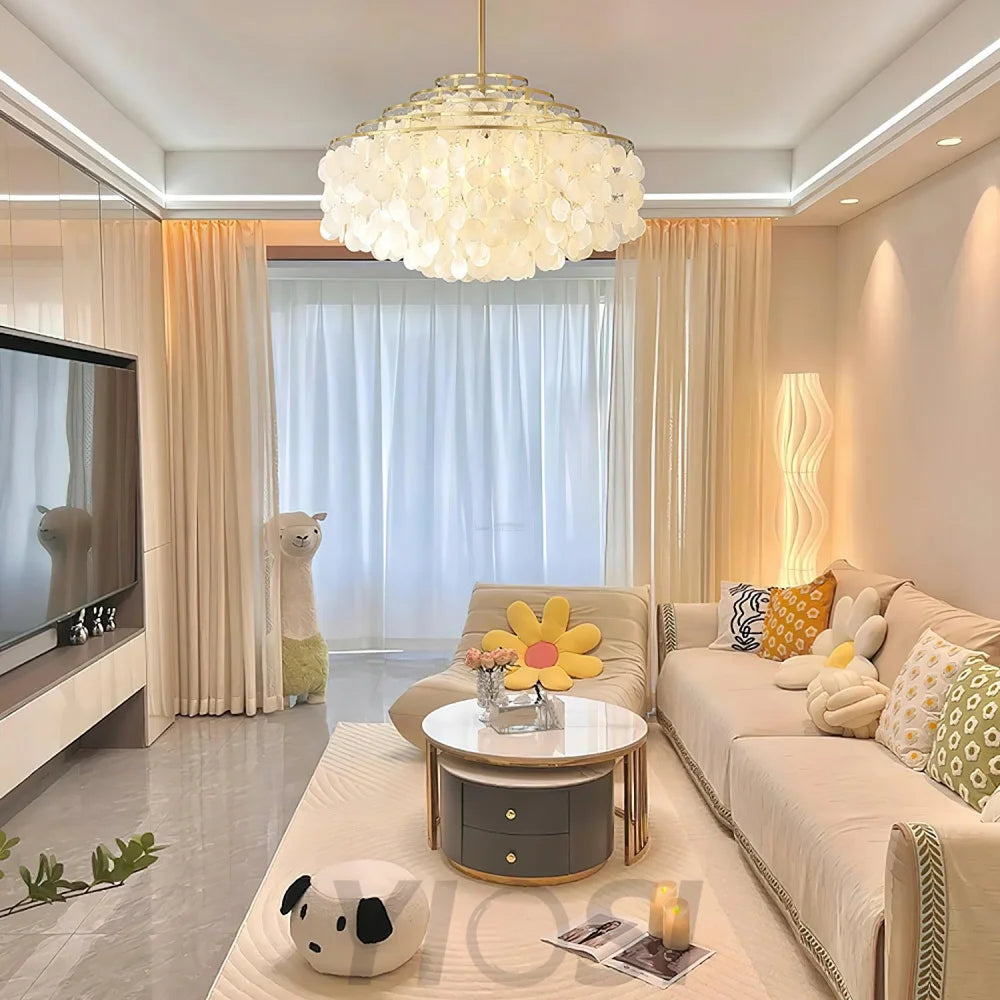 Round Shell Chandelier B with 2/3/4/5 layer - Yiosilamp