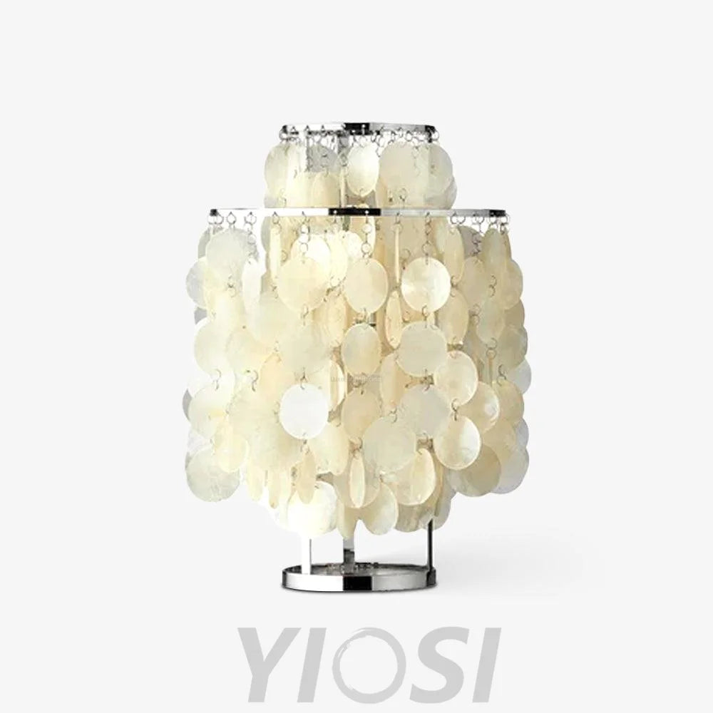 Round Shell Table Lamp ∅ 11.8″ - Cylinder-1-Yiosilamp