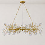 Rowan Modern Oval Crystal Chandelier 51.2" L – lights off