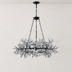 Rowan Twig Round Black Chandelier 31.5"D – lights off