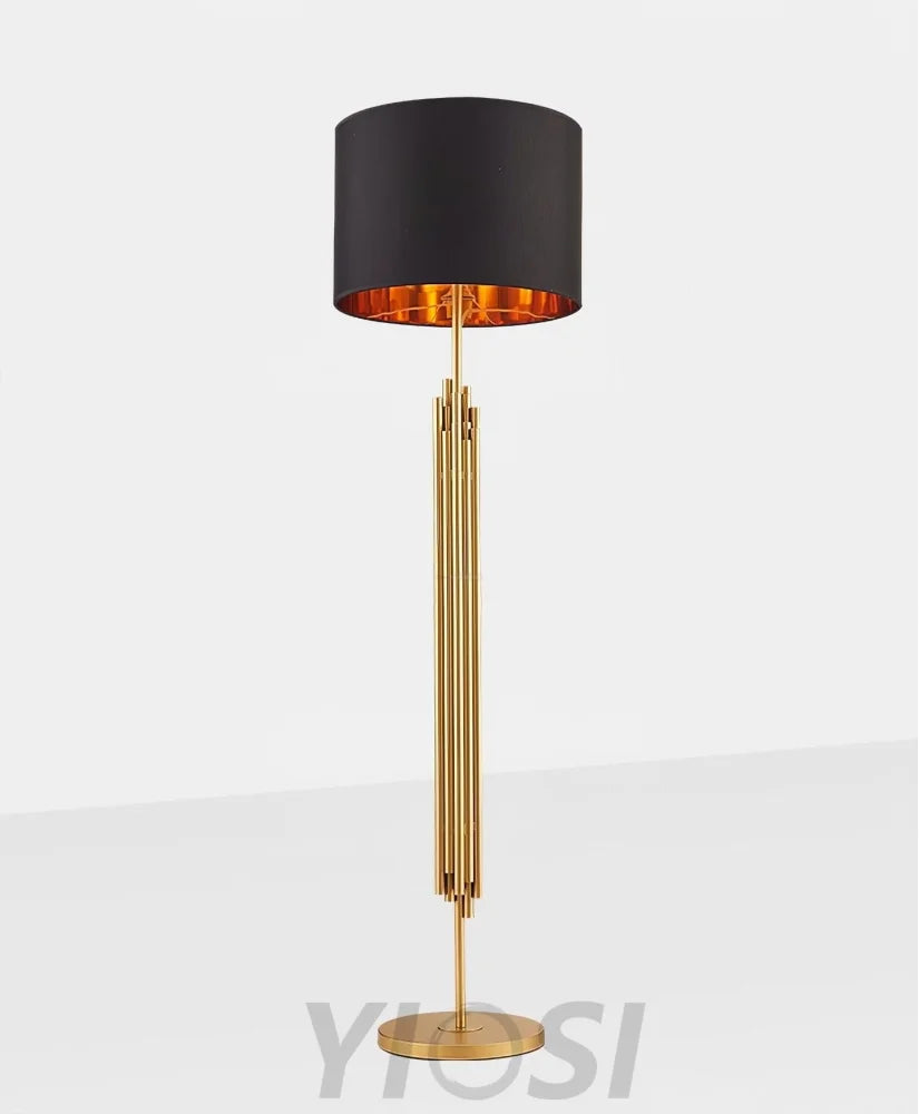 Rubell Floor Light  ∅ 17.7″ - Gold&Black-1-Yiosilamp