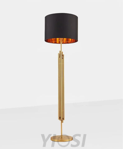 Rubell Floor Light  ∅ 17.7″ - Gold&Black-1-Yiosilamp