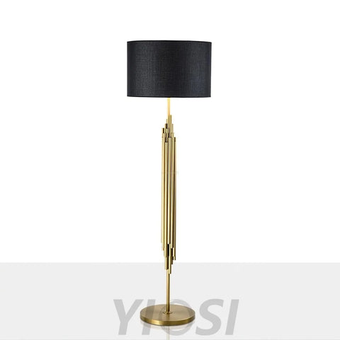 Rubell Floor Light  ∅ 17.7″ - Gold&Black-1-Yiosilamp