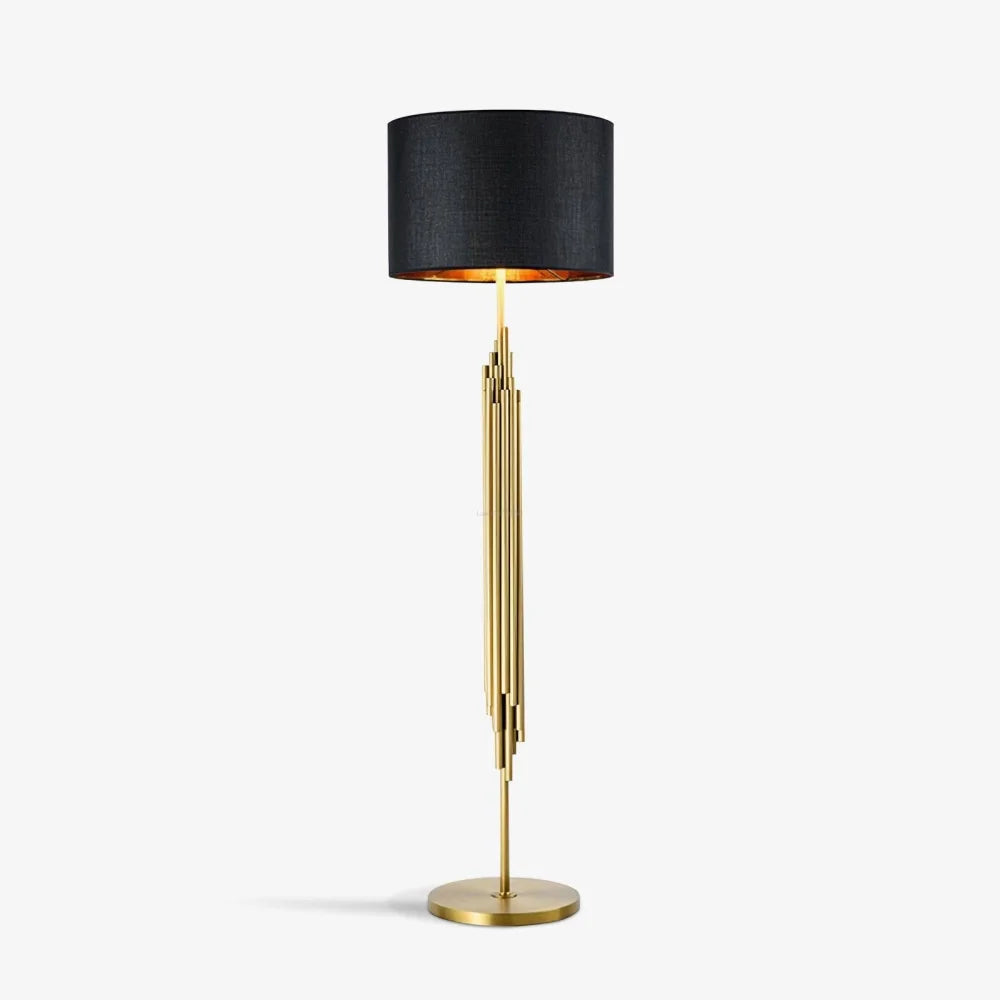 Rubell Floor Light  ∅ 17.7″ - Gold&Black-1-Yiosilamp