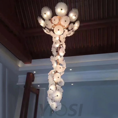 Ruby Modern Water Glass Branch Chandelier For Staircase Chandeliers For Dining Room Stairways Foyer