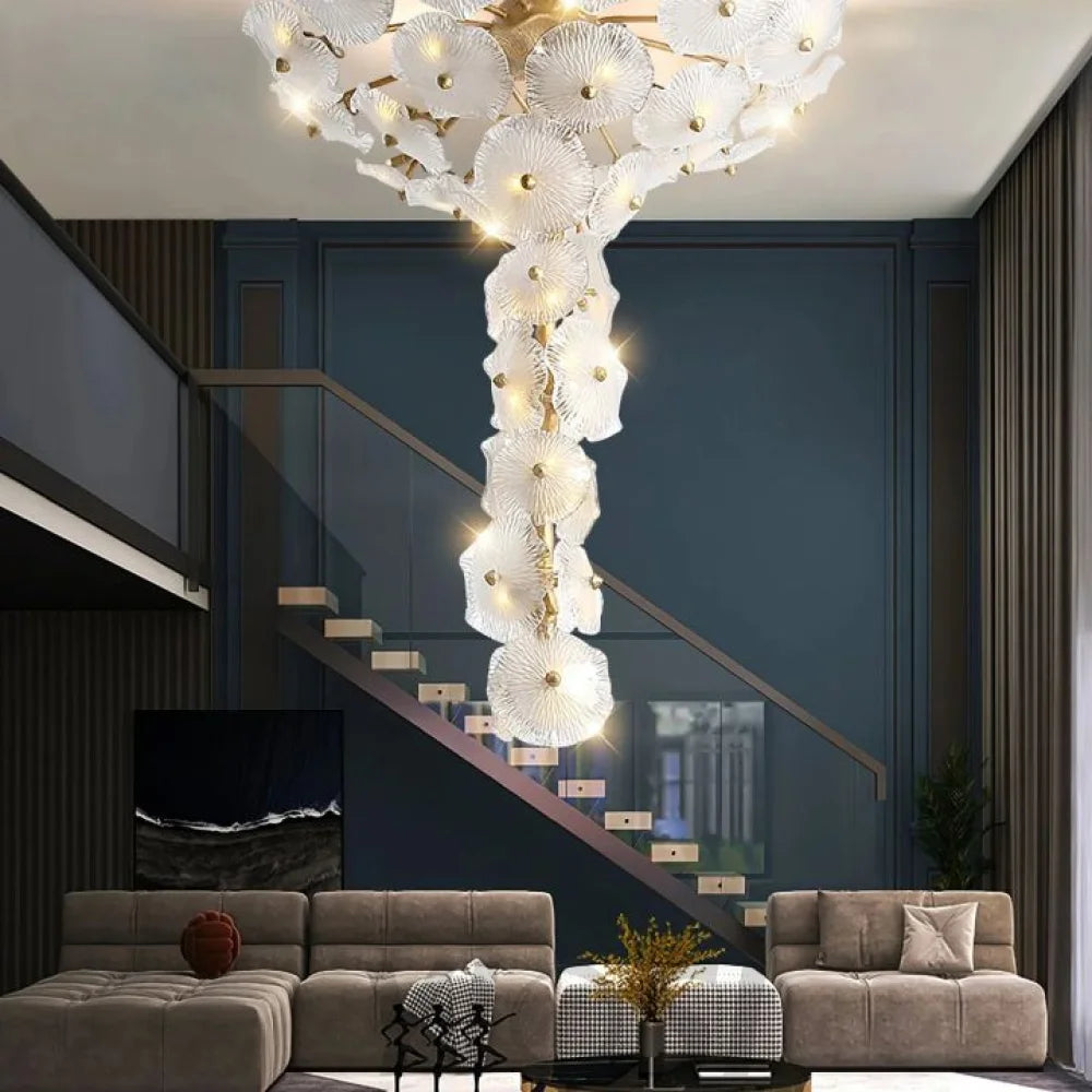 Ruby Modern Water Glass Branch Chandelier For Staircase Chandeliers For Dining Room Stairways Foyer