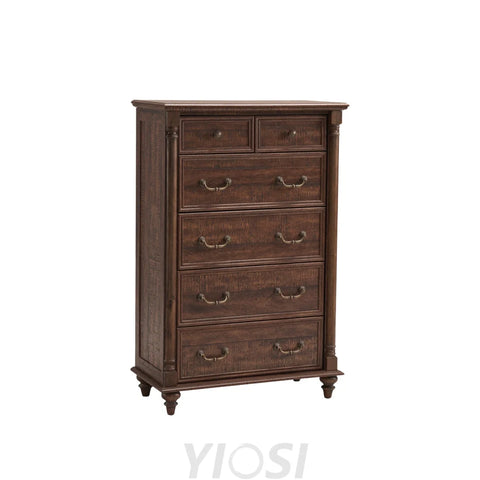Rustic Farmhouse Dresser Chest for Bedroom 16’’D x 32’’W x 48’’H (6 Drawers) / Reclaimed Barnwood