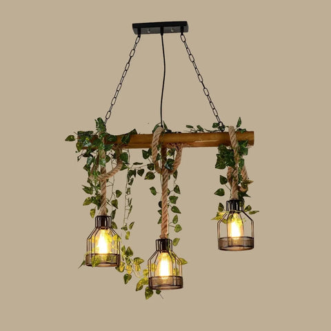Rustic Wooden Chandelier with 3/5/8 heads - Yiosilamp