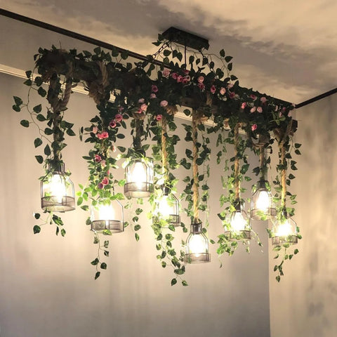 Rustic Wooden Chandelier with 3/5/8 heads - Yiosilamp
