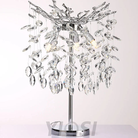 Salome Modern Clear Crystal Table Lamp For Bedroom Branch Chandelier