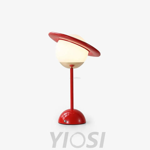 Saturn Planet Built-in Battery Table Lamp  ∅ 7.8″ - Anvia, Planet, Purple, Red, Touch Switch, White-1-Yiosilamp