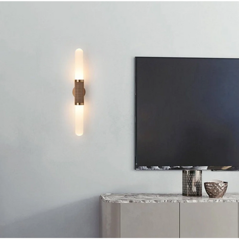 Scandal Modern Glass Leather Wall Sconce