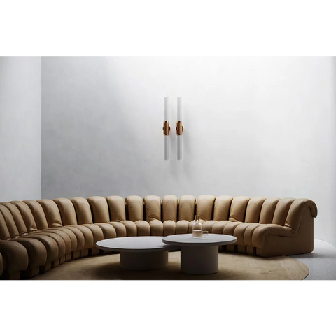 Scandal Modern Glass Leather Wall Sconce