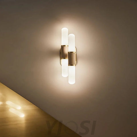 Scandal Modern Glass Leather Wall Sconce