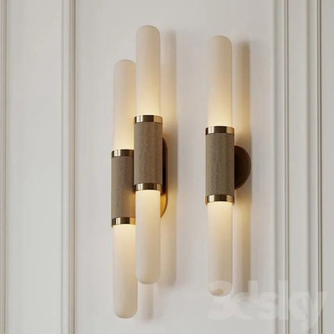 Scandal Modern Glass Leather Wall Sconce