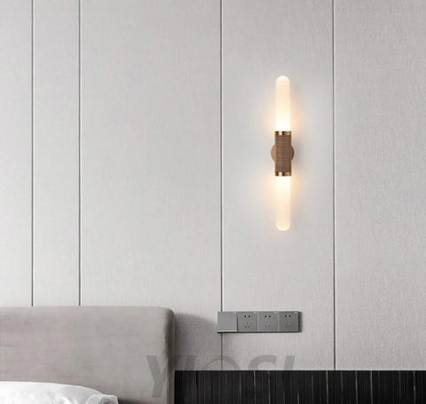 Scandal Modern Glass Leather Wall Sconce