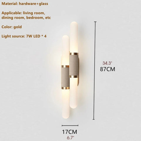 Scandal Modern Glass Leather Wall Sconce