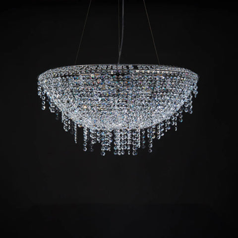 Semi Circle Crystal Modern Pendant Light 23.6’’ D Chandelier