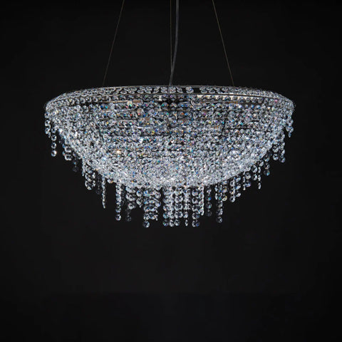 Semi Circle Crystal Modern Pendant Light 27.6’’ D Chandelier