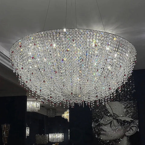 Semi Circle Crystal Modern Pendant Light Chandelier